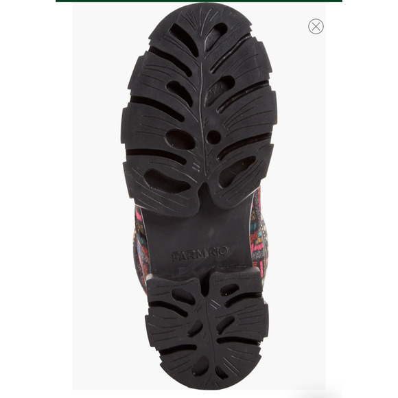 NEW Farm Rio Scarf Lug Sole Tall Puffer Moon Boots Platform Womens 7.5 $300 - Picture 7 of 8